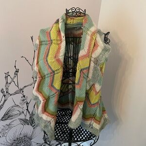 Anthropologie colorful vest cardigan sweater